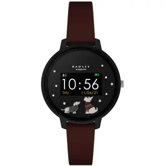 RADLEY LONDON Series 03 Smartwatch Dog Black Burgundy Silicone RYS03-2060