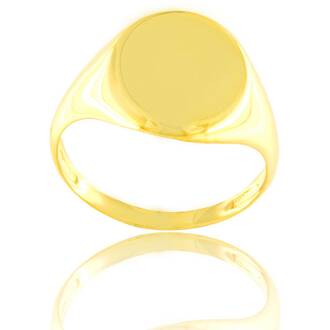 FACADORO Δαχτυλίδι Σεβαλιέ Σε Κίτρινο Χρυσό 14K RI-000709G