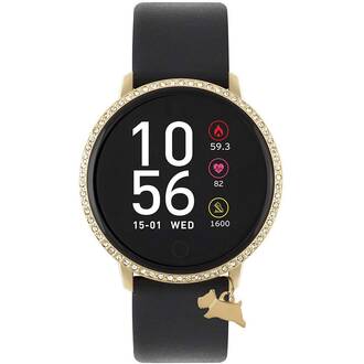 RADLEY LONDON Series 05 Smartwatch With Charm Gold and Black Leather RYS05-2104-INΤ