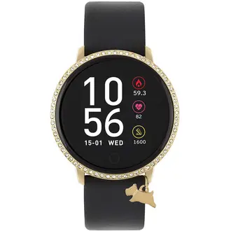 RADLEY LONDON Series 05 Smartwatch With Charm Gold and Black Leather RYS05-2104-INΤ