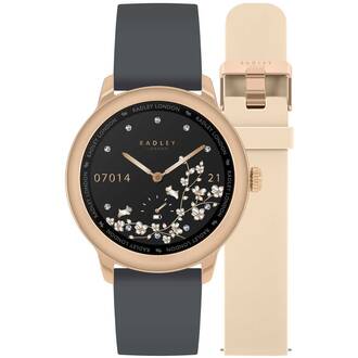 RADLEY LONDON Series 07 Smartwatch Rose Gold and Grey-Beige Silicone RYS07-2072-SET