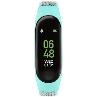 TIKKERS Series 1 Smartwatch Aqua Canvas Strap TKS01-0020
