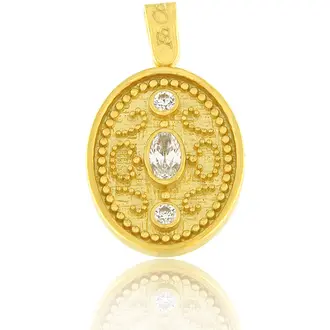 FACADORO Κωνσταντινάτο Σε Κίτρινο Χρυσό 14K Με Ζιργκόν ΚΩΝ-000017Κ