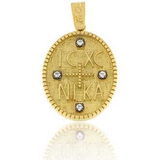 FACADORO Κωνσταντινάτο Σε Κίτρινο Χρυσό 14K Με Ζιργκόν ΚΩΝ-000018Κ