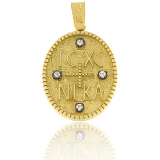 FACADORO Κωνσταντινάτο Σε Κίτρινο Χρυσό 14K Με Ζιργκόν ΚΩΝ-000018Κ