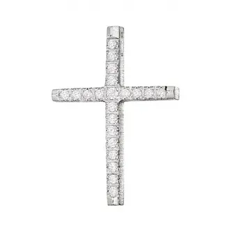 TRIANTOS Σταυρός Σε Λευκό Χρυσό 14K Με Ζιργκόν 1.1.1375W