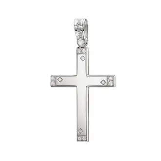 TRIANTOS Σταυρός Σε Λευκό Χρυσό 14K Με Ζιργκόν 1.1.1395W