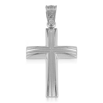 TRIANTOS White Gold Cross 14K 1.2.1063W