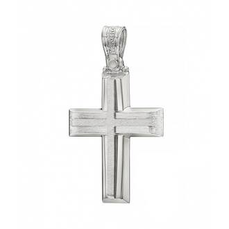 TRIANTOS White Gold Cross 14K 1.2.1327W