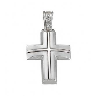 TRIANTOS White Gold Cross 14K 1.7.1001W