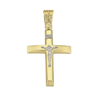 TRIANTOS Σταυρός Σε Κίτρινο Χρυσό 14K Με Εσταυρωμένο 1.2.1008YJ