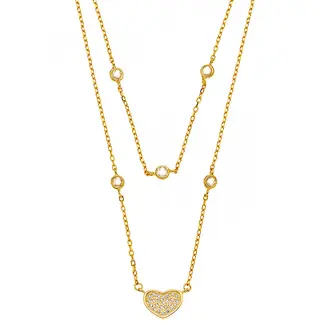 BREEZE Silver 925 Zircons Necklace 413001.1