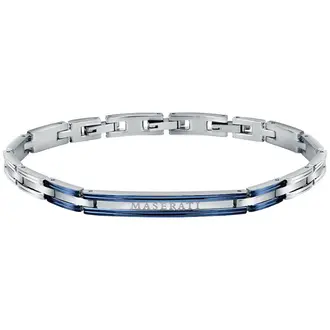 MASERATI Δίχρωμο Βραχιόλι Από Ανοξείδωτο Ατσάλι 22cm JM121ATK11