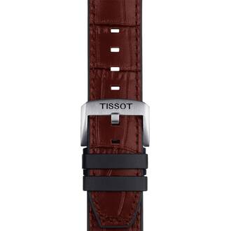 TISSOT Αυθεντικό Καφέ Λουράκι Με Δερμάτινα Και Καουτσούκ Στοιχεία 22/22 T852046767