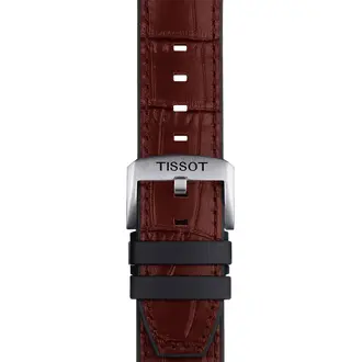 TISSOT Αυθεντικό Καφέ Λουράκι Με Δερμάτινα Και Καουτσούκ Στοιχεία 22/22 T852046767