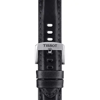 TISSOT Αυθεντικό Μαύρο Δερμάτινο Λουράκι 20/20 T852046834
