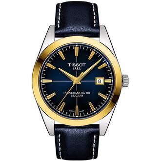TISSOT Gentleman Powermatic 80 Silicium Solid 18K Gold Bezel T9274074604101