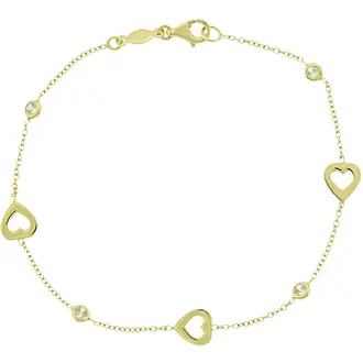 KALOUSTIAN Βραχιόλι Σε Κίτρινο Χρυσό 14K Με Ζιργκόν 5TRA.3005B