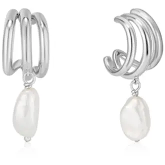 ANIA HAIE Pearls Of Wisdom Σκουλαρίκια Από Ασήμι 925 Με Μαργαριτάρι E019-04H