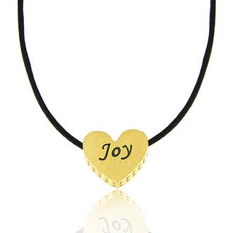 FACADORO Κολιέ Γούρι Επίχρυσο Από Ασήμι 925 GI-024013-JOY