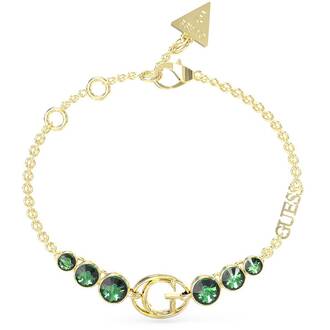 GUESS STEEL Rivoli Χρυσό Βραχιόλι Με Πέτρες 21cm JUBB03358JWYGEML