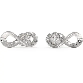 GUESS STEEL Endless Dream Ασημένια Σκουλαρίκια Με Ζιργκόν JUBE03262JWRHT-U
