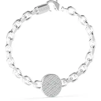 GUESS STEEL Kings Road Ασημένιο Βραχιόλι Από Ανοξείδωτο Ατσάλι 21cm JUXB03230JWSTL