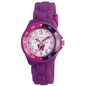 TIKKERS Girls Purple Strap Time Teacher TK0041