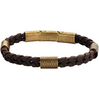 CERRUTI Trio Βραχιόλι Από Δέρμα Και Ανοξείδωτο Ατσάλι 20cm CIAGB0000603