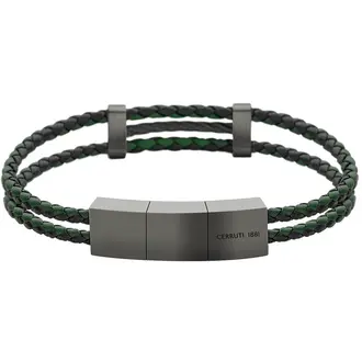 CERRUTI Strings Βραχιόλι Από Δέρμα Και Ανοξείδωτο Ατσάλι 20cm CIAGB0000903