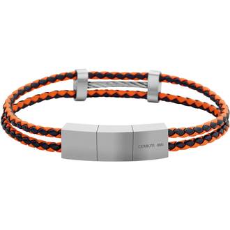 CERRUTI Strings Βραχιόλι Από Δέρμα Και Ανοξείδωτο Ατσάλι 20cm CIAGB0000904