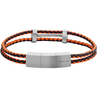 CERRUTI Strings Βραχιόλι Από Δέρμα Και Ανοξείδωτο Ατσάλι 20cm CIAGB0000904