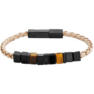 CERRUTI Chiselled Βραχιόλι Από Δέρμα Και Ανοξείδωτο Ατσάλι 20cm CIAGB0001402