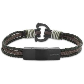 CERRUTI Cords Βραχιόλι Από Δέρμα Και Ανοξείδωτο Ατσάλι 20cm CIAGB0002102