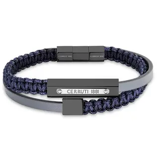 CERRUTI Flux Βραχιόλι Από Δέρμα Και Ανοξείδωτο Ατσάλι CIAGB2127102