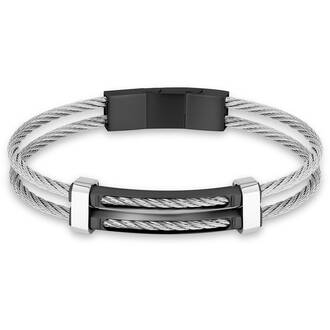 CERRUTI Double Cable Βραχιόλι Από Ανοξείδωτο Ατσάλι 20cm CIAGB2208803