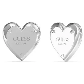 GUESS STEEL All You Need Is Love Ασημένια Σκουλαρίκια Καρδιές JUBE04209JWRHT-U