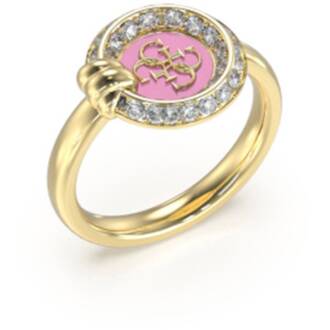 GUESS STEEL Knot You Χρυσό Δαχτυλίδι Με Ζιργκόν JUBR04055JWYGPK