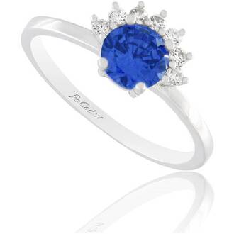 FACADORO Δαχτυλίδι Σε Λευκό Χρυσό 14K Με Ζιργκόν RI-000774WWBl
