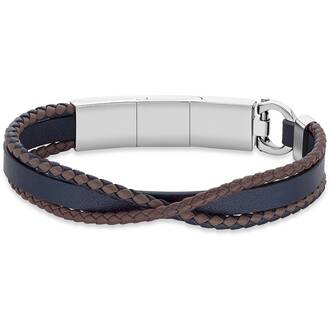 CERRUTI Shuffle Βραχιόλι Από Δέρμα Και Ανοξείδωτο Ατσάλι CIAGB2127901
