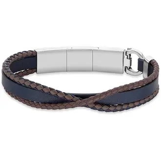 CERRUTI Shuffle Βραχιόλι Από Δέρμα Και Ανοξείδωτο Ατσάλι CIAGB2127901