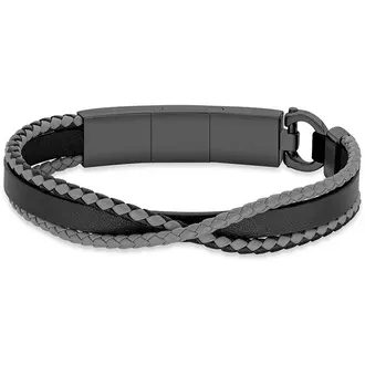 CERRUTI Shuffle Βραχιόλι Από Δέρμα Και Ανοξείδωτο Ατσάλι CIAGB2127902