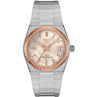TISSOT PRX 35mm Powermatic 80 18K Rose Gold Bezel T9312074111100