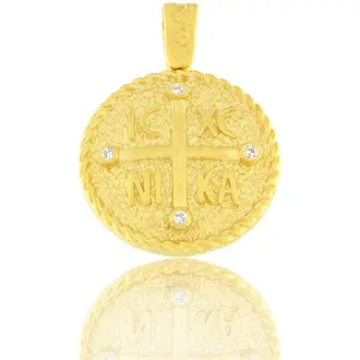 FACADORO Κωνσταντινάτο Σε Κίτρινο Χρυσό 14K Με Ζιργκόν ΚΩΝ-000030Κ