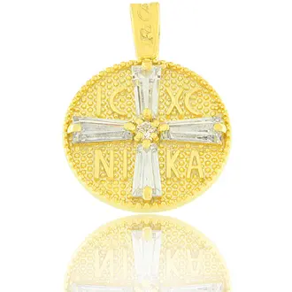 FACADORO Κωνσταντινάτο Σε Κίτρινο Χρυσό 14K Με Ζιργκόν ΚΩΝ-000034Κ