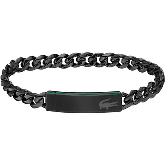 LACOSTE Βραχιόλι Μαύρο Από Ανοξείδωτο Ατσάλι 19cm 2040082