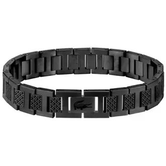 LACOSTE Metropole Βραχιόλι Μαύρο Από Ανοξείδωτο Ατσάλι 19cm 2040119