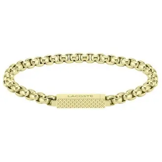 LACOSTE L'Essentiel Βραχιόλι Χρυσό Από Ανοξείδωτο Ατσάλι 19cm 2040124