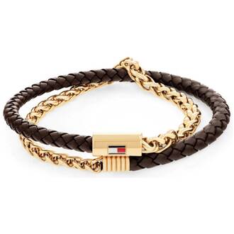 TOMMY HILFIGER Leather Stainless Steel Bracelet 2790563