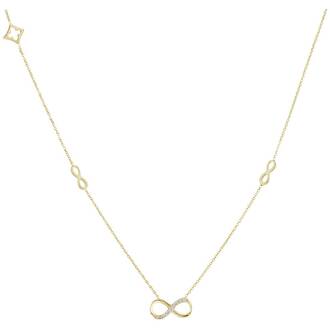 KALOUSTIAN Κολιέ Σε Κίτρινο Χρυσό 14K Με Ζιργκόν 5AB.470C